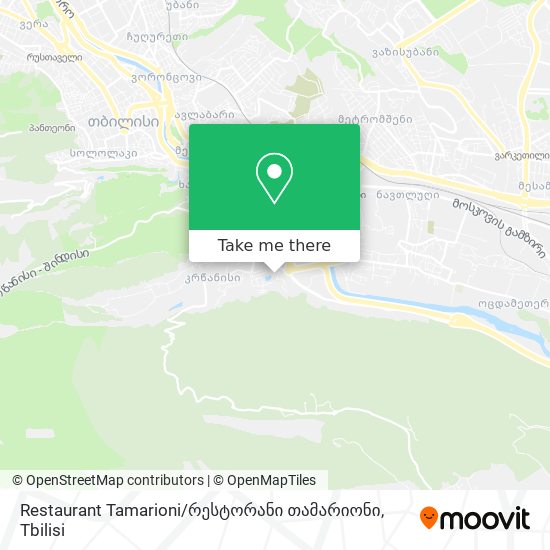 Карта Restaurant Tamarioni / რესტორანი თამარიონი