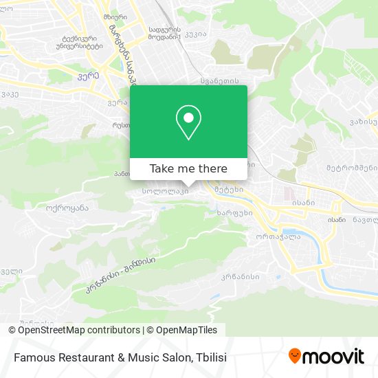 Карта Famous Restaurant & Music Salon