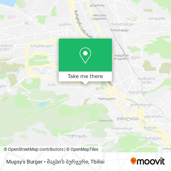 Карта Mugsy's Burger • მაგსი'ს ბურგერი