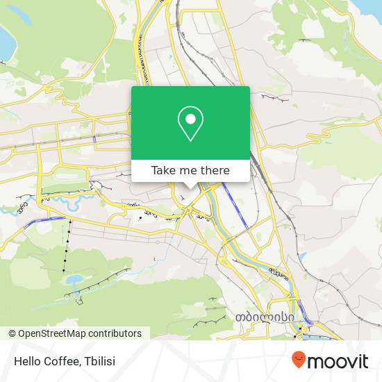 Карта Hello Coffee, მერაბ ალექსიძის ქუჩა ვაკე-საბურთალო