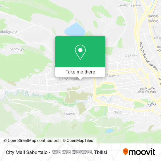 Карта City Mall Saburtalo • სითი მოლი საბურთალო