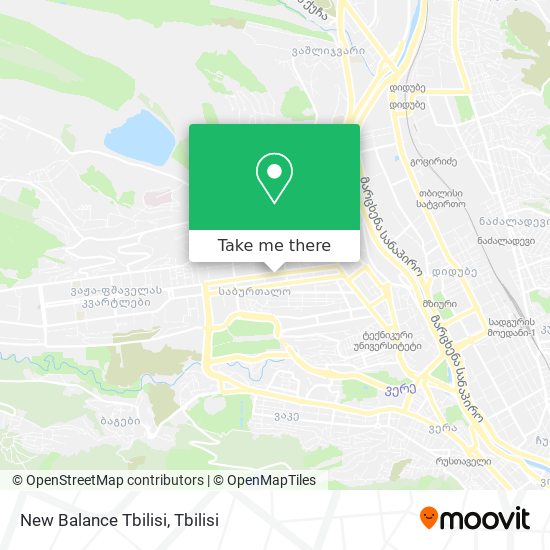 New Balance Tbilisi map