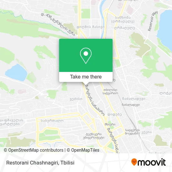 Restorani Chashnagiri map