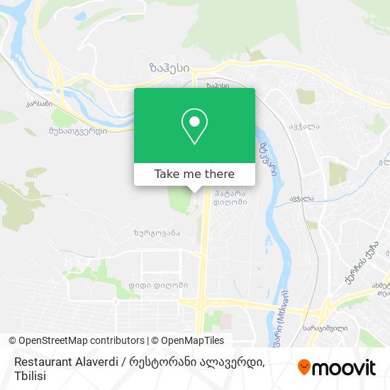 Карта Restaurant Alaverdi / რესტორანი ალავერდი