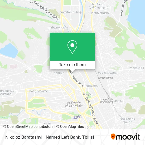 Карта Nikoloz Baratashvili Named Left Bank