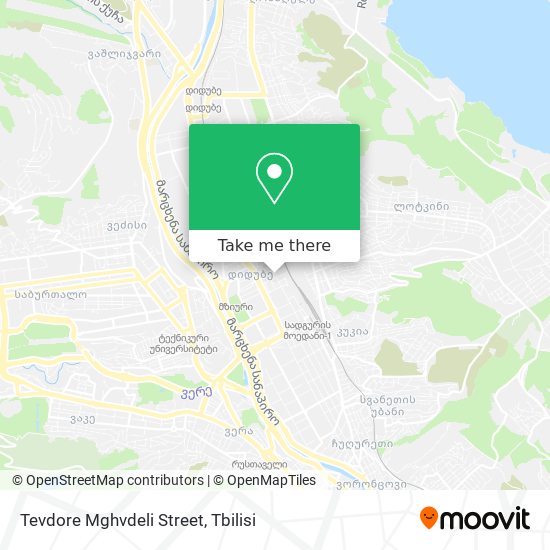 Карта Tevdore Mghvdeli Street