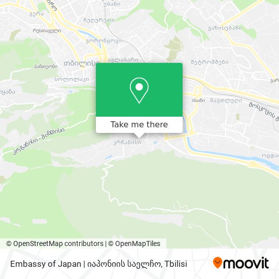 Карта Embassy of Japan | იაპონიის საელჩო