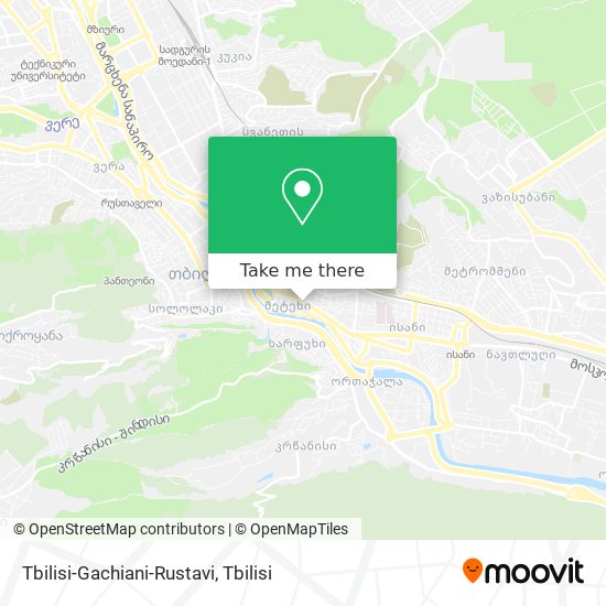 Tbilisi-Gachiani-Rustavi map