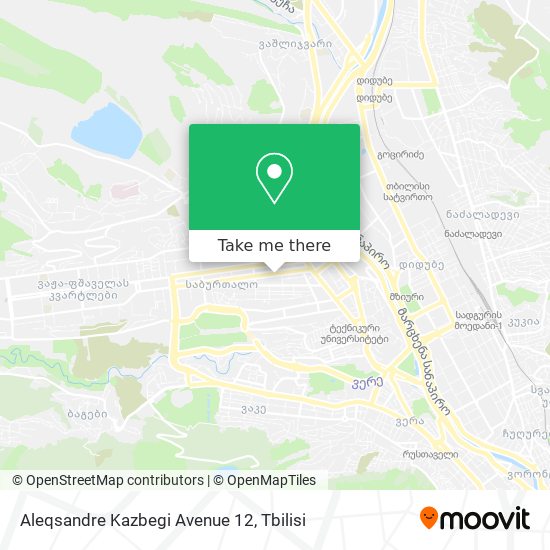 Карта Aleqsandre Kazbegi Avenue 12