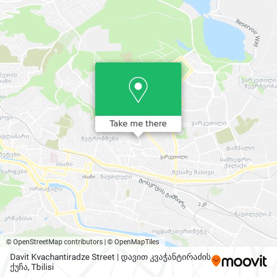 Карта Davit Kvachantiradze Street | დავით კვაჭანტირაძის ქუჩა