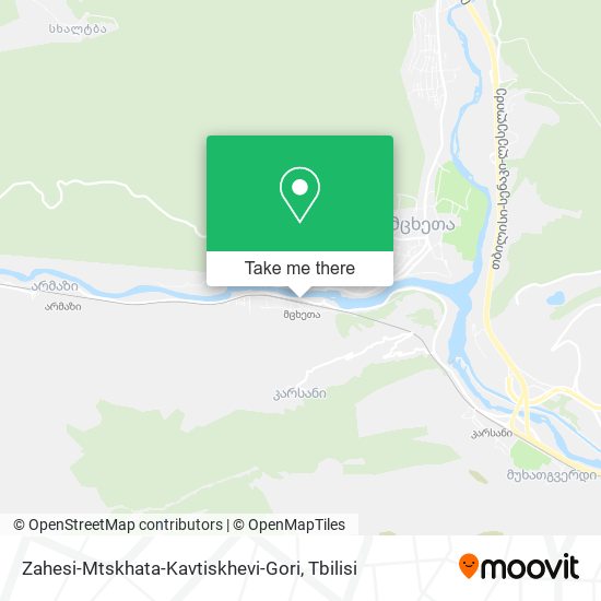 Zahesi-Mtskhata-Kavtiskhevi-Gori map