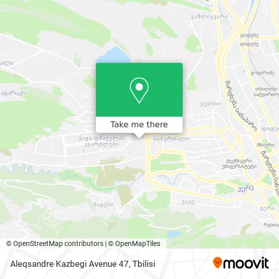 Aleqsandre Kazbegi Avenue 47 map