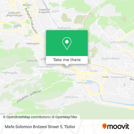 Карта Mefe Solomon Brdzeni Street 5