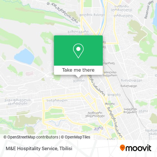 M&E Hospitality Service map