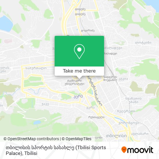 Карта თბილისის სპორტის სასახლე (Tbilisi Sports Palace)