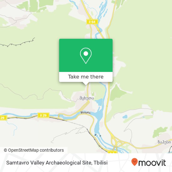 Samtavro Valley Archaeological Site map