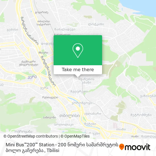 Mini Bus""200"" Station - 200 ნომერი სამარშრუტოს ბოლო გაჩერება. map