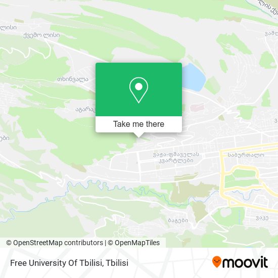 Карта Free University Of Tbilisi