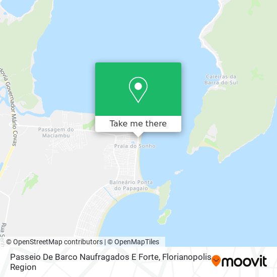 Passeio De Barco Naufragados E Forte map