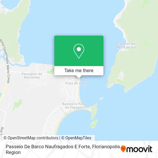 Passeio De Barco Naufragados E Forte map