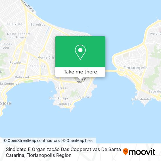 Sindicato E Organização Das Cooperativas De Santa Catarina map
