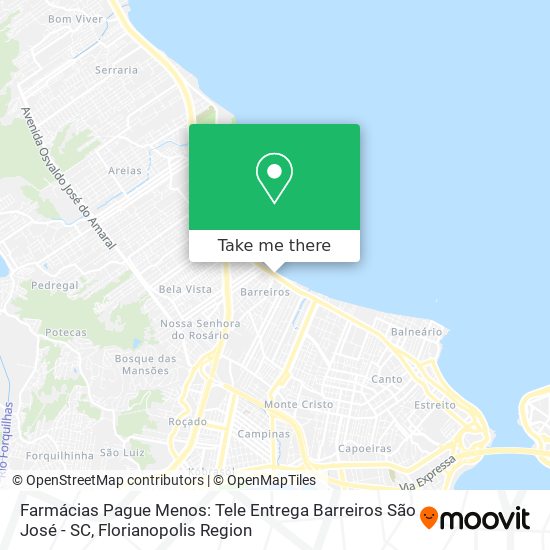 Farmácias Pague Menos: Tele Entrega Barreiros São José - SC map