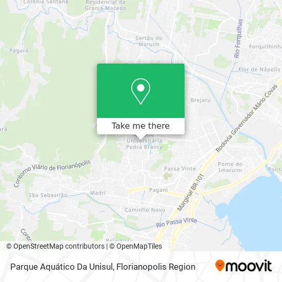 Parque Aquático Da Unisul map