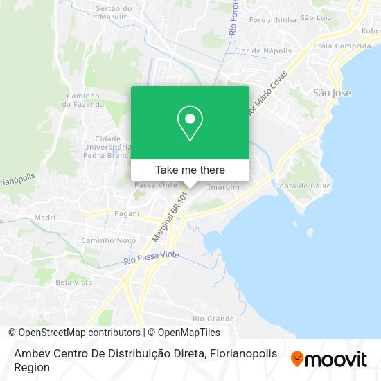 Ambev Centro De Distribuição Direta map
