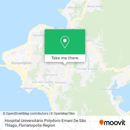 Mapa Hospital Universitário Polydoro Ernani De São Thiago