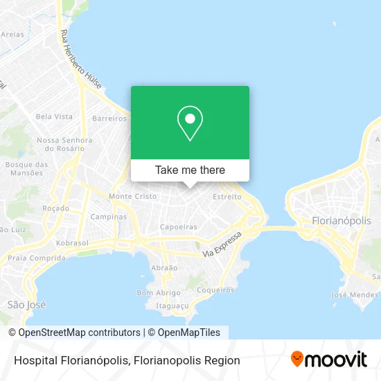 Hospital Florianópolis map