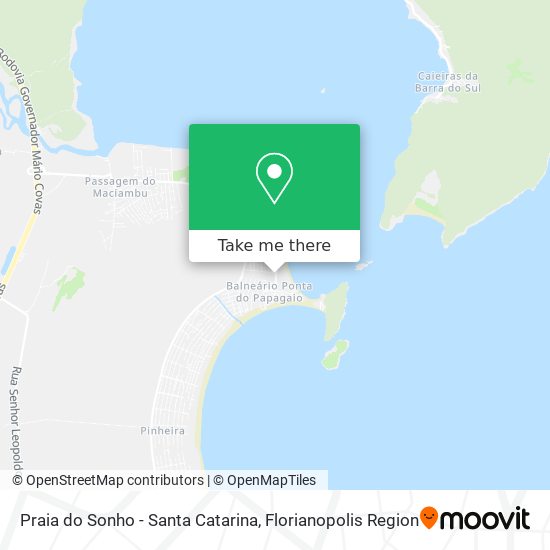 Praia do Sonho - Santa Catarina map