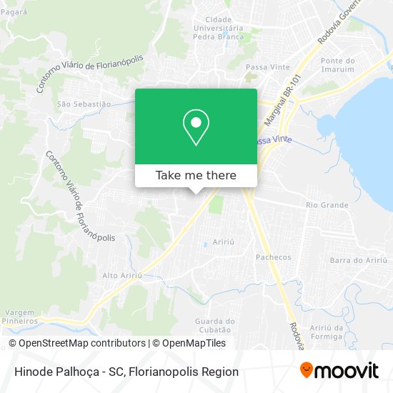 Hinode Palhoça - SC map