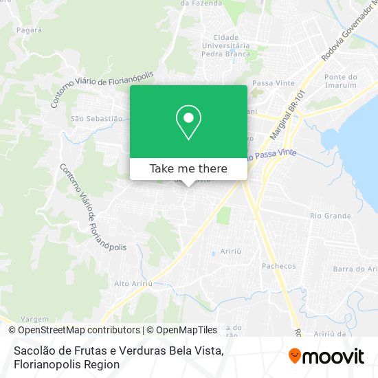 Sacolão de Frutas e Verduras Bela Vista map