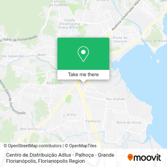 Mapa Centro de Distribuição Adlux - Palhoça - Grande Florianópolis