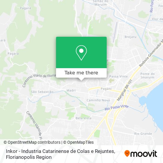 Inkor - Industria Catarinense de Colas e Rejuntes map
