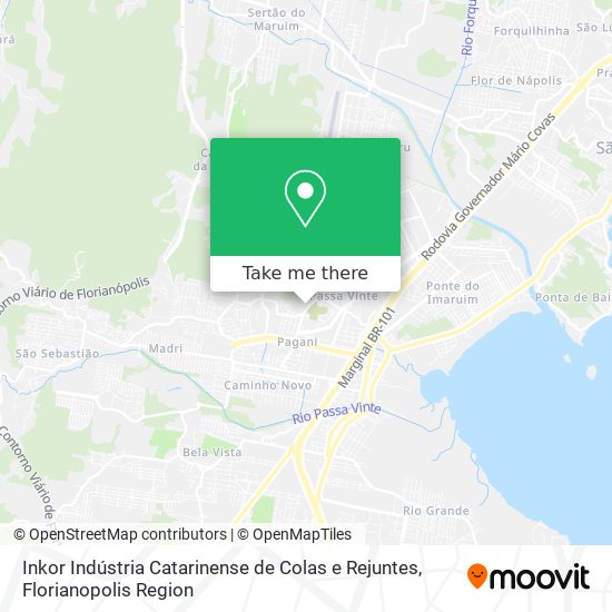 Inkor Indústria Catarinense de Colas e Rejuntes map