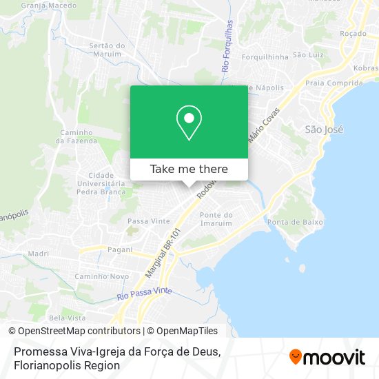 Promessa Viva-Igreja da Força de Deus map