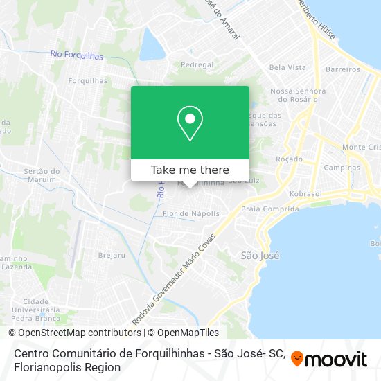 Centro Comunitário de Forquilhinhas - São José- SC map