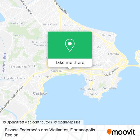 Fevasc Federação dos Vigilantes map
