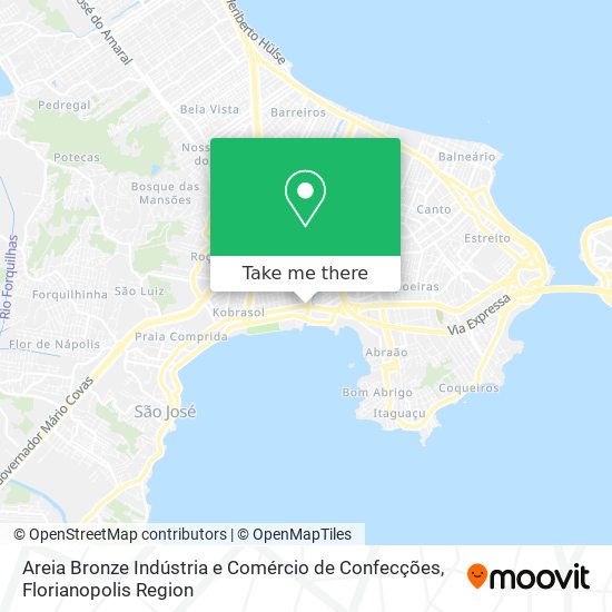 Areia Bronze Indústria e Comércio de Confecções map