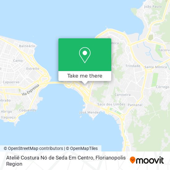 Mapa Ateliê Costura Nó de Seda Em Centro