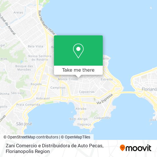 Mapa Zani Comercio e Distribuidora de Auto Pecas