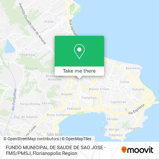 Mapa FUNDO MUNICIPAL DE SAUDE DE SAO JOSE - FMS / PMSJ