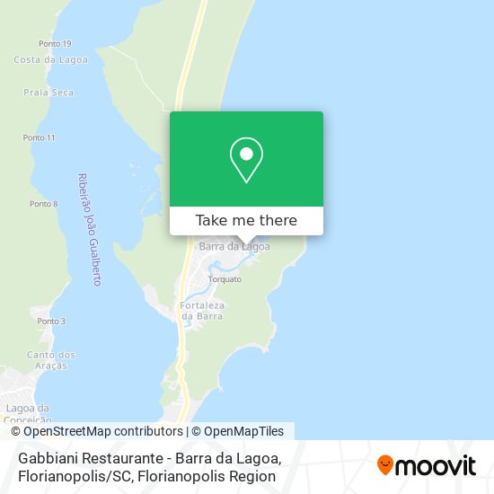 Gabbiani Restaurante - Barra da Lagoa, Florianopolis / SC map