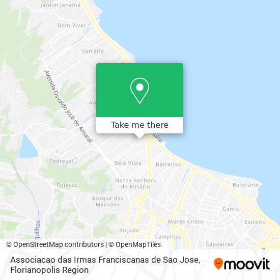 Associacao das Irmas Franciscanas de Sao Jose map