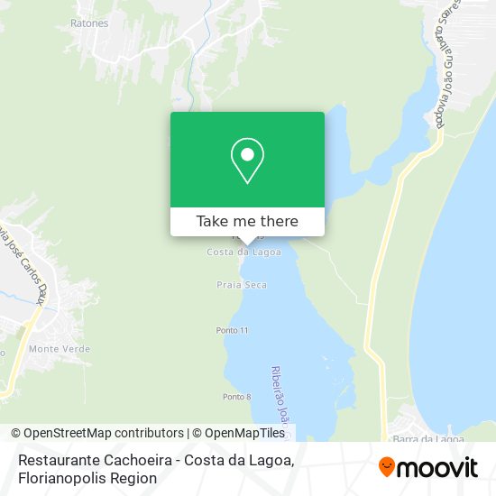 Mapa Restaurante Cachoeira - Costa da Lagoa