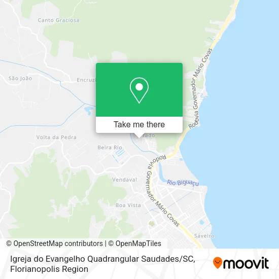 Igreja do Evangelho Quadrangular Saudades / SC map