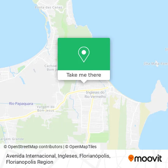 Avenida Internacional, Ingleses, Florianópolis map