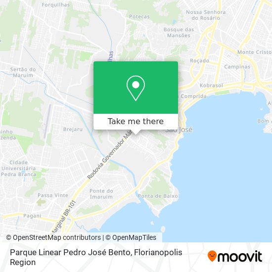 Parque Linear Pedro José Bento map