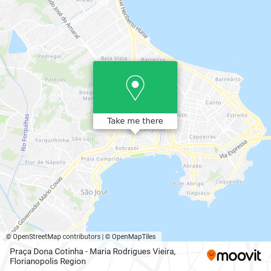 Mapa Praça Dona Cotinha - Maria Rodrigues Vieira